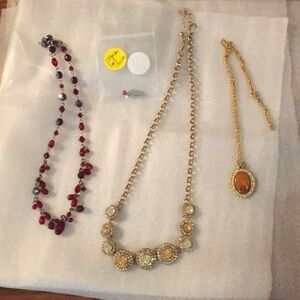 Jewelry Lot - Three Necklaces and Origami Owl Charms